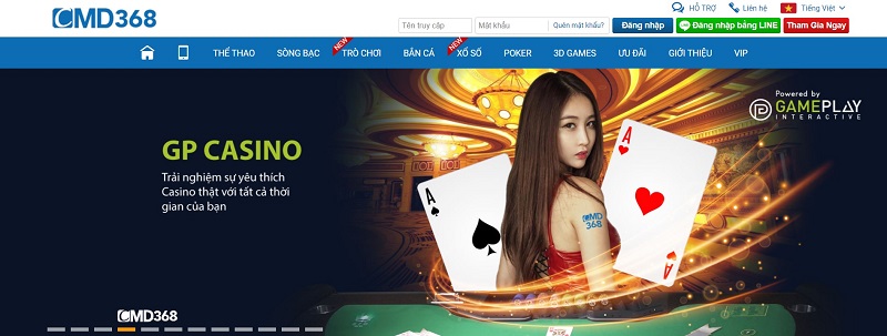 Sảnh chơi casino trực tuyến đa dạng
